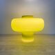 Mid-century design green glass Swedish table lamp, 1970s