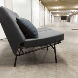 Airborne double bench seat restored foam and new fabrics + 2 matching cushions