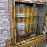 Streamlined Art Deco Walnut Display Cabinet / Sideboard – 1930s / 1940s