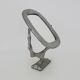 Old large Psyche Gothic table mirror in cast aluminum, Brutalist Mexican style. 70