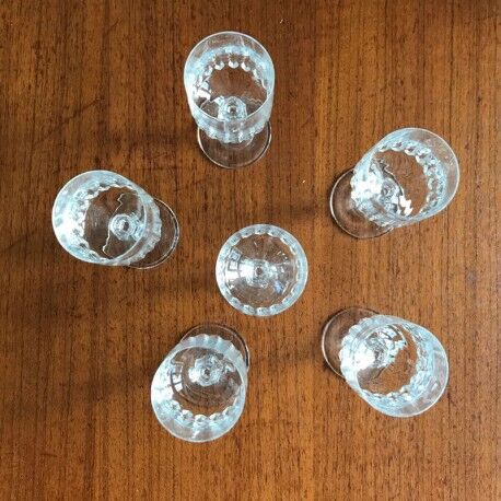 Lot of 6 crystal port glasses