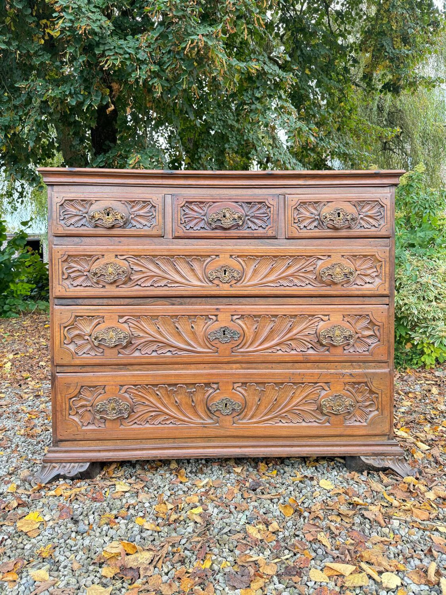 Natural Wood Chest of Drawers from the 18th Century, Foreign Work