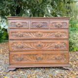 Natural Wood Chest of Drawers from the 18th Century, Foreign Work