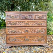 Natural Wood Chest of Drawers from the 18th Century, Foreign Work