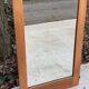 Art Deco mirror on a carved arched base, renovated in raw oak, 186cm