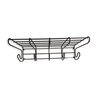 Vintage black metal coat rack