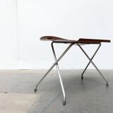 Folding table in teak with Norwegian alminette from the mid-century by F.M. Produkt, Frederiksberg Metalvarefabrik, 1960s.
