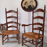 Pair of nursing or fireside armchairs