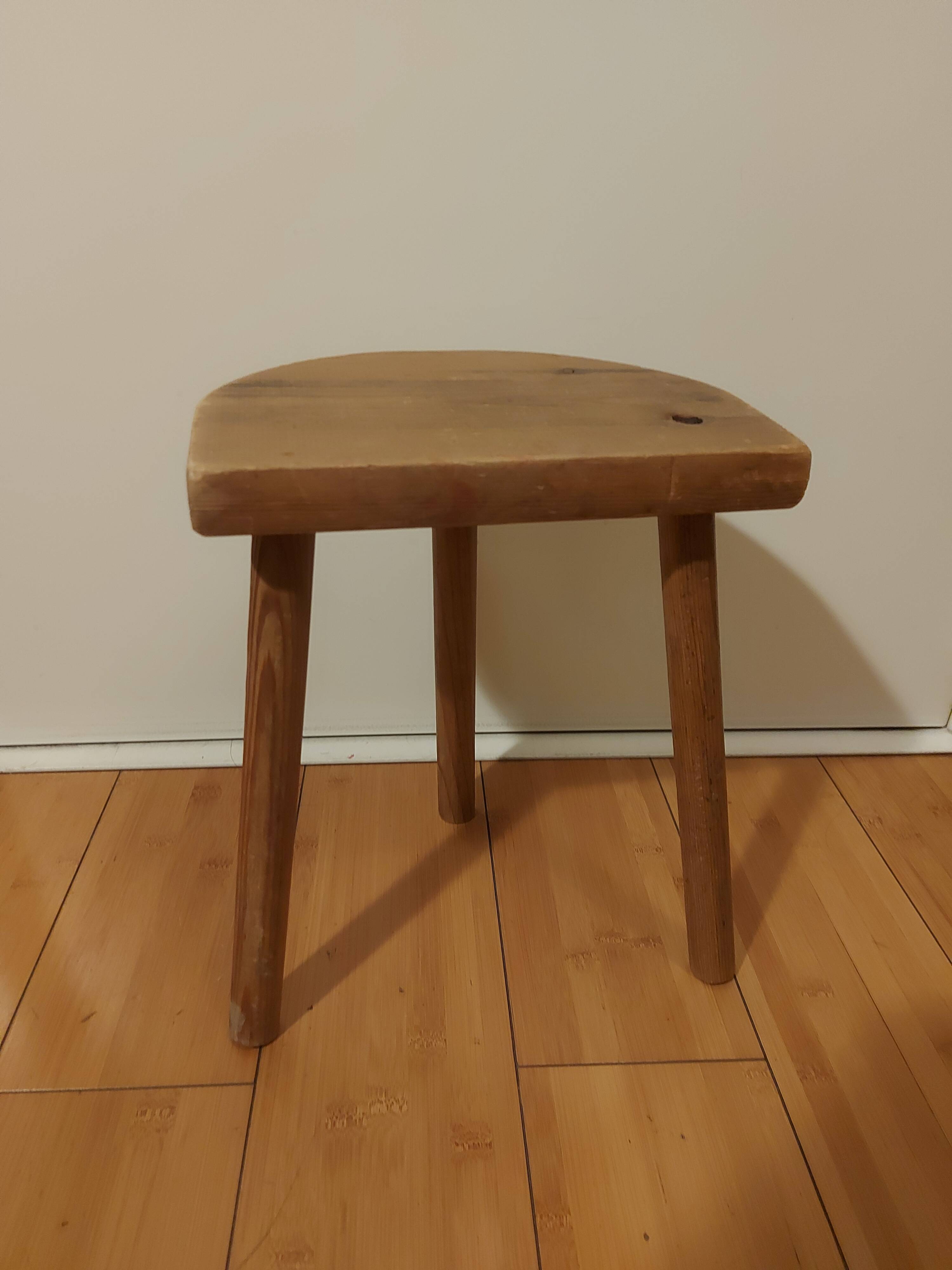 Vintage tripod wooden stool
