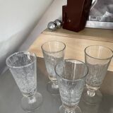 Bubble glass stemmed glasses