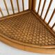 Vintage bamboo and rattan corner shelf