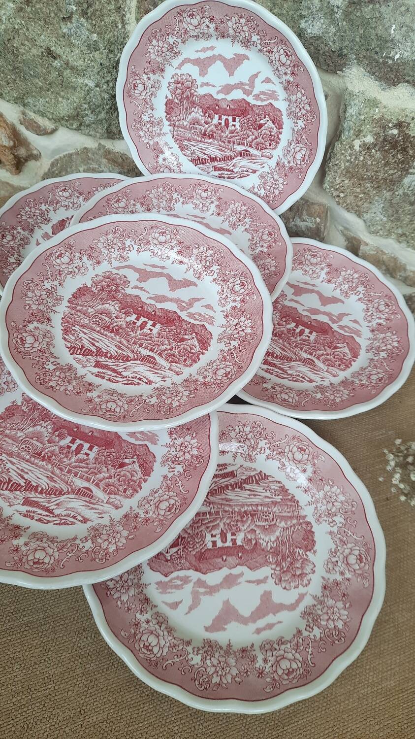 Swiss Landscape dessert plate