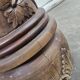 Vintage wooden column with carving