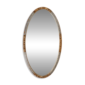 Grand miroir ovale en - art