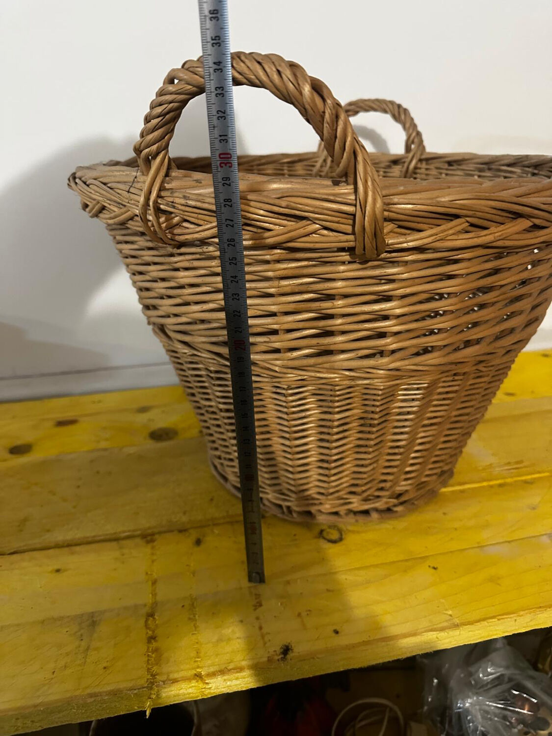 Basket - Vintage woven wicker basket