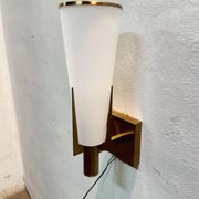 Applique en laiton et opaline, 1950