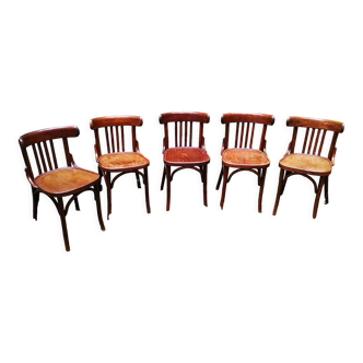 Series of five bistro chairs