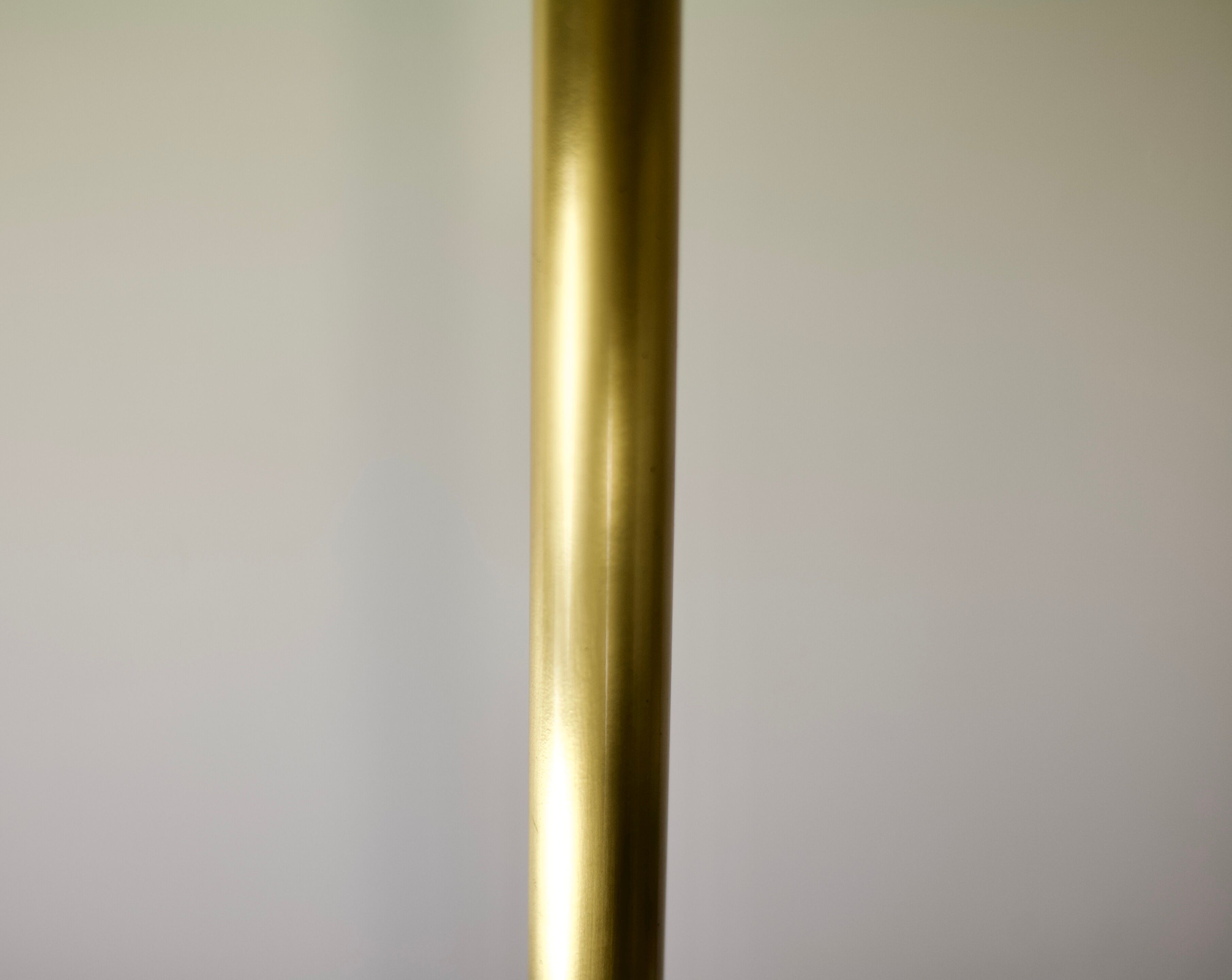 Floor lamp Gianfranco Frattini, metal gold and alabaster, Relco Milano