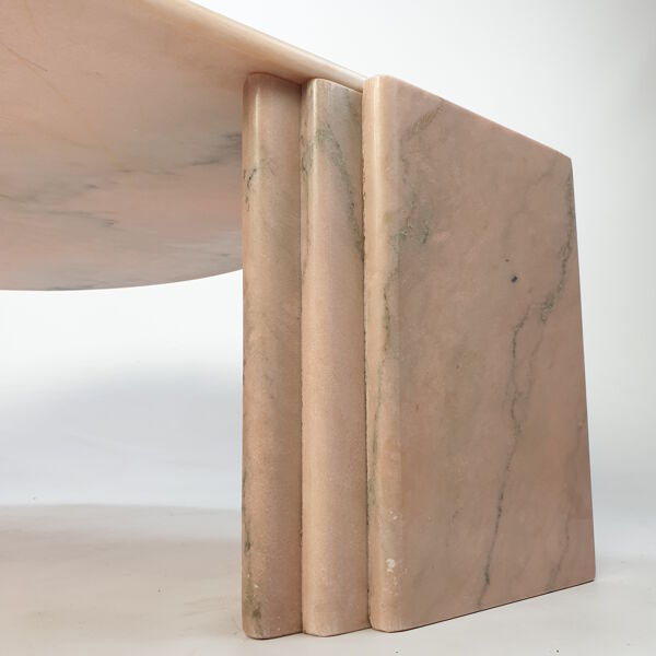 table Basse Italienne En Marbre Du milieu Du Siècle, Années 1980