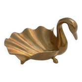 Brass shell-shaped catchall in mid-century style.