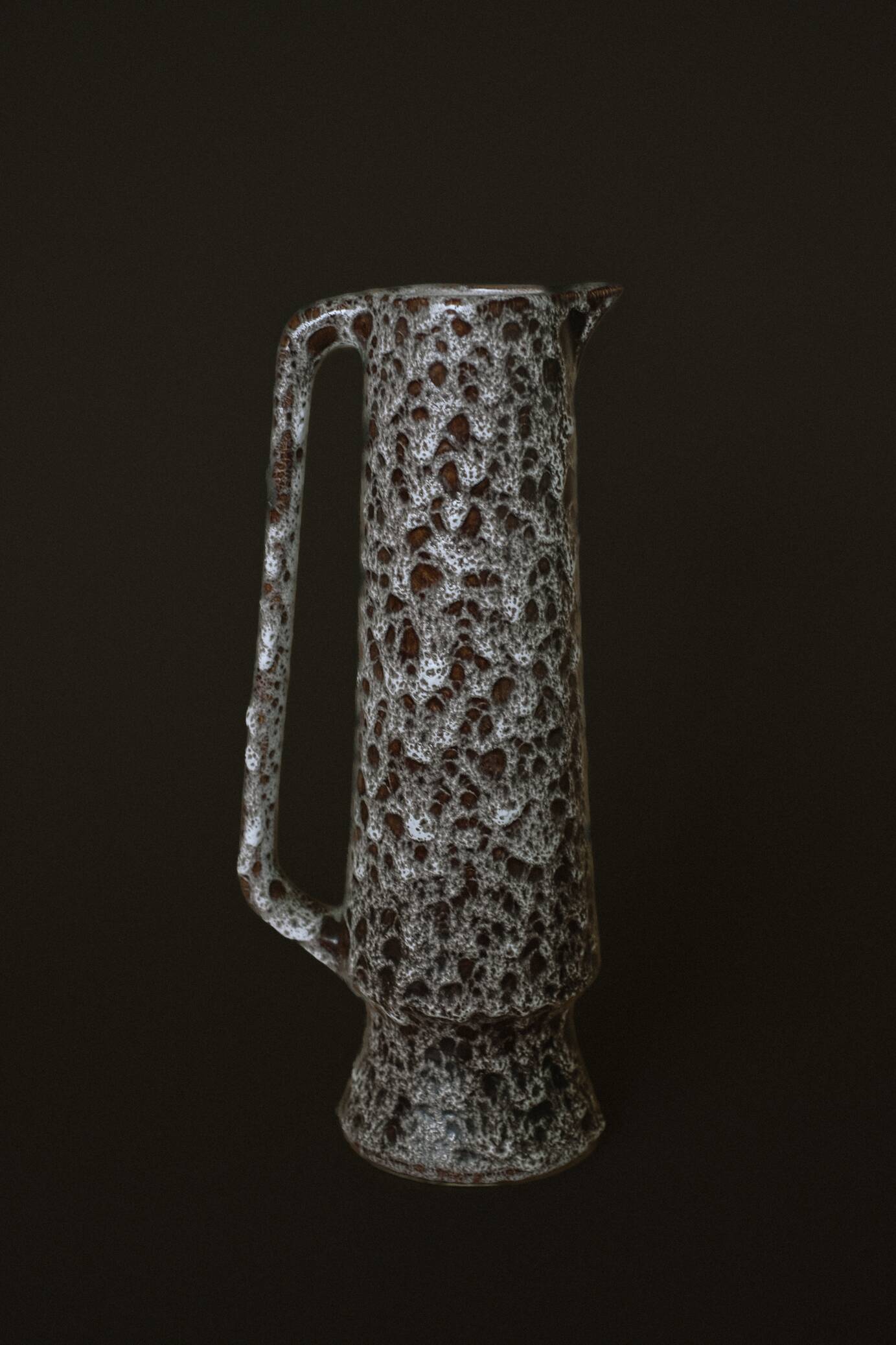 Handmade stoneware pitcher