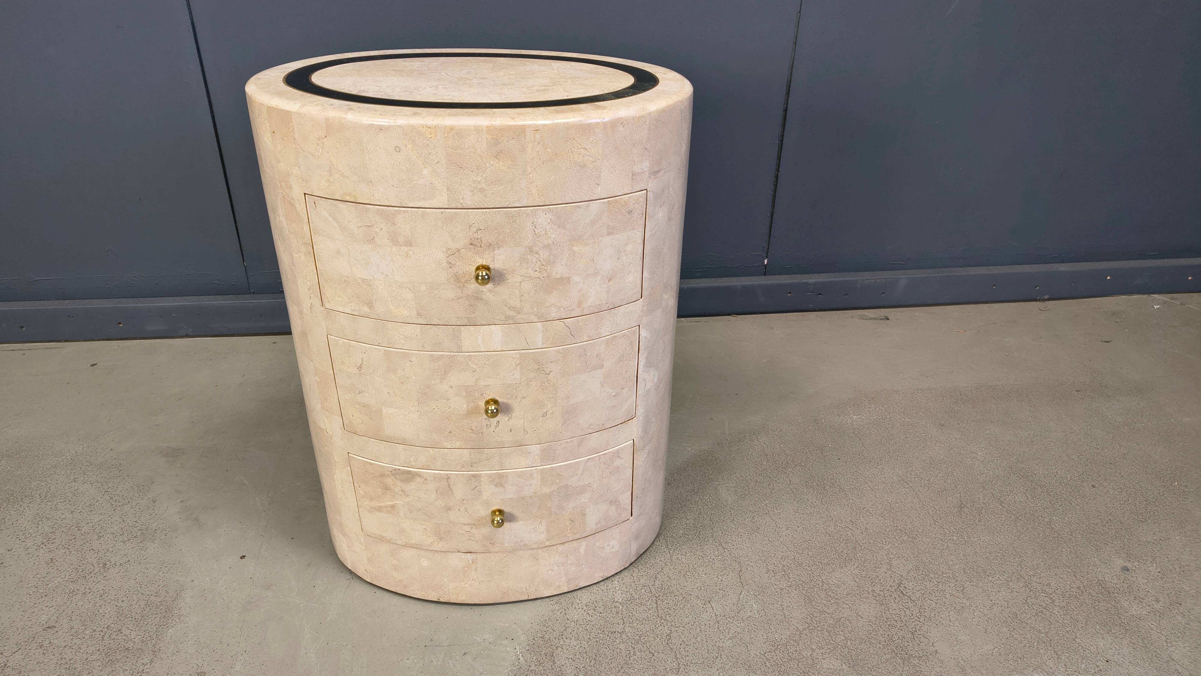 Tessellated stone chest of drawers by Maitland Smith, 1980s