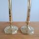 Pair of gilded brass candle holders