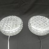 Pair of round ceiling lights