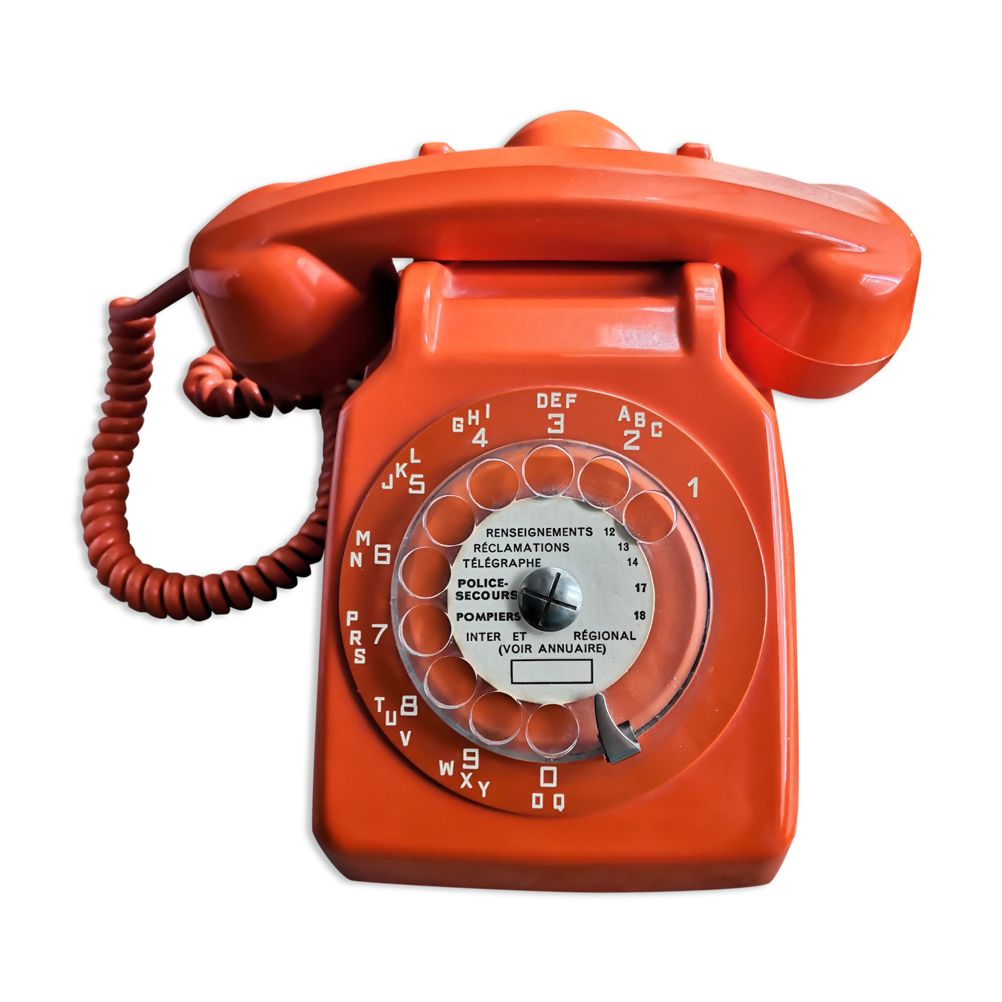 Vintage orange socotel phone