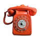 Vintage orange socotel phone