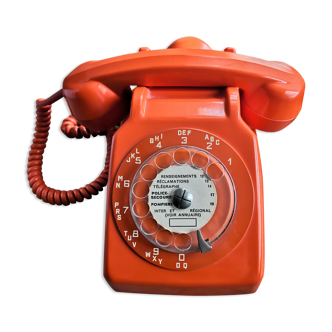 Vintage orange socotel phone