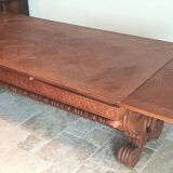Rocaille table in carved solid oak