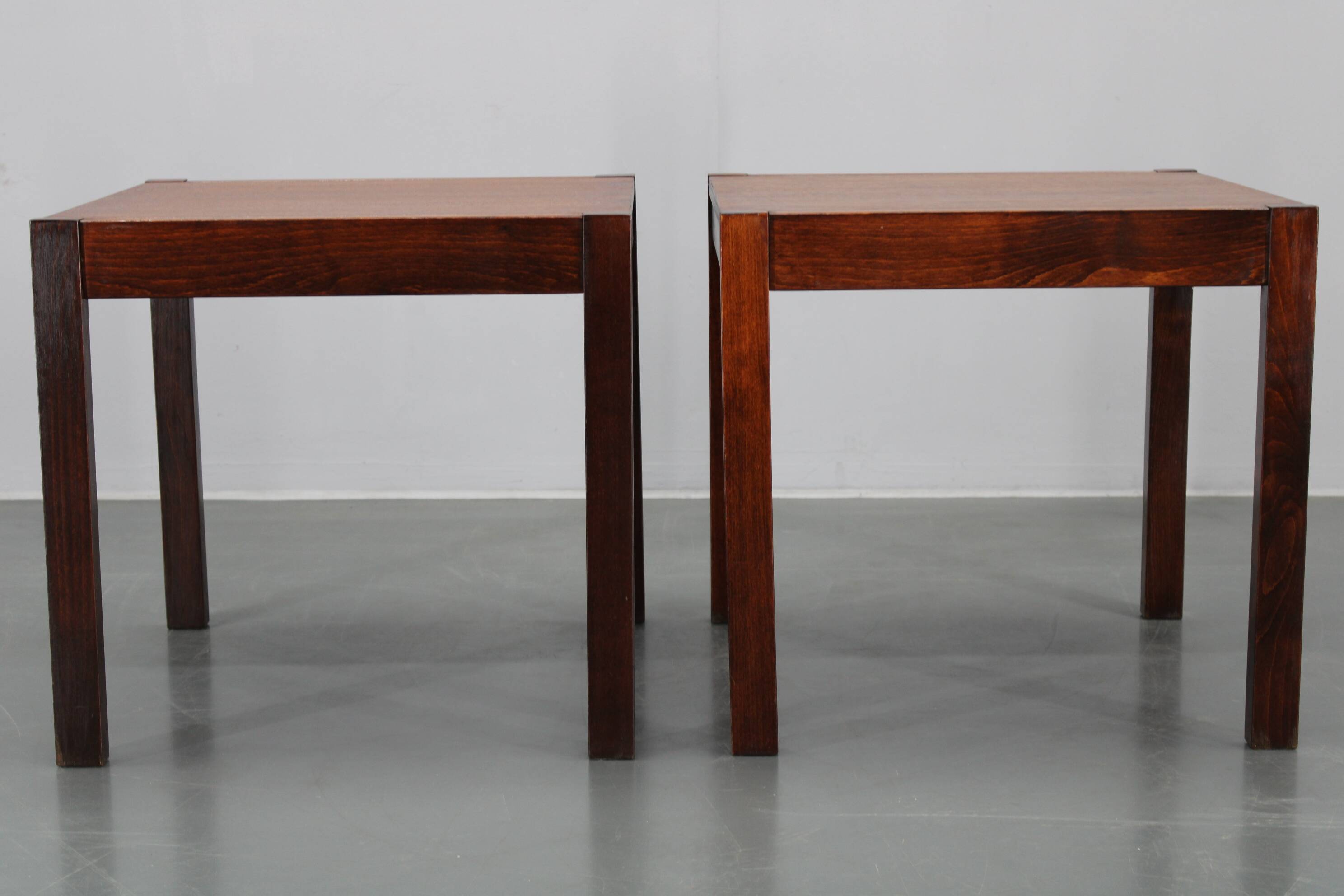 1960s Set of Two Square Side/Coffee Wooden Tables , Denmark