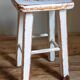 Workshop stool in vintage patinated solid wood
