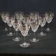 10 antique art deco saint louis / baccarat cut crystal water glasses
