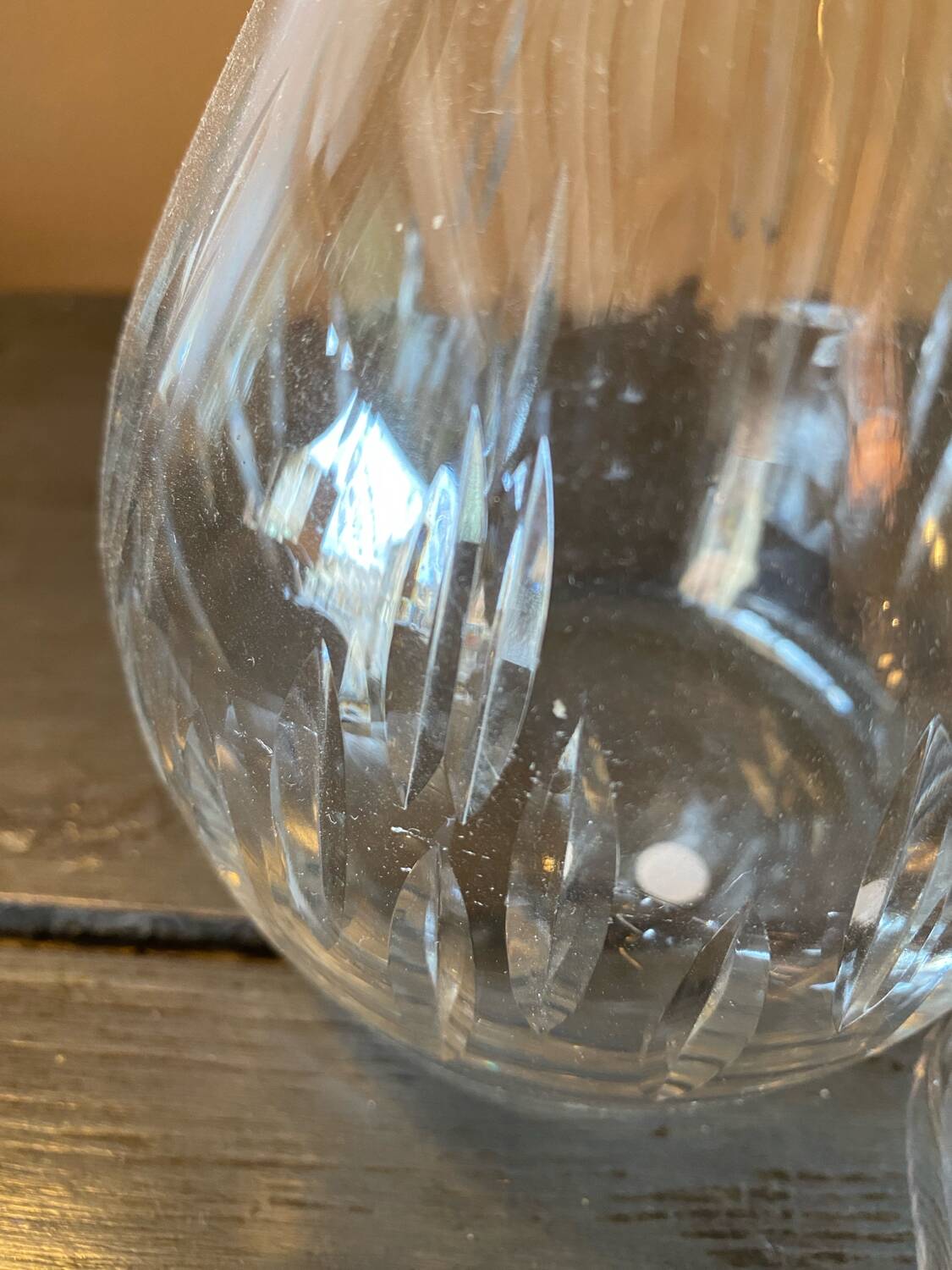 Antique crystal carafe