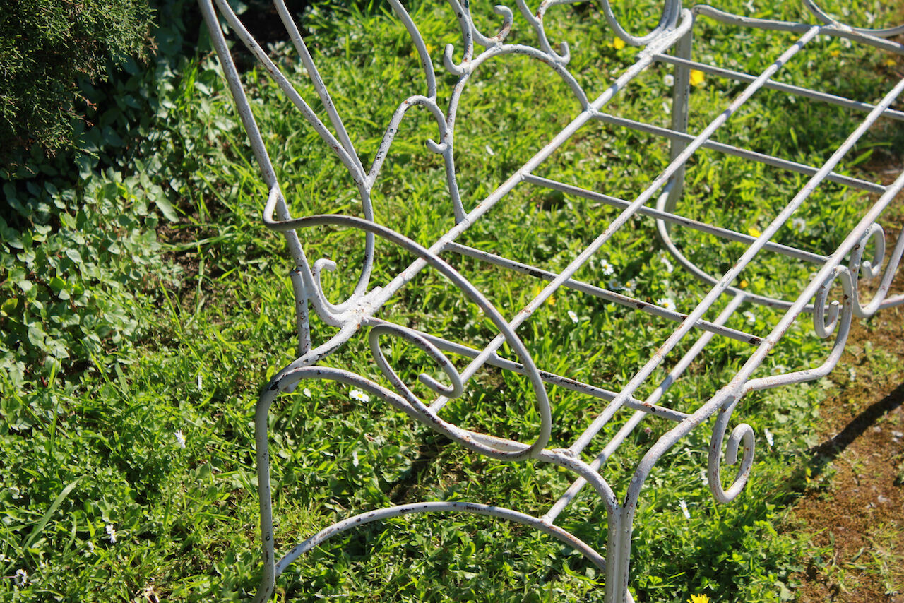 Old wrought iron bench
