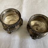 Pair of metal salt shakers
