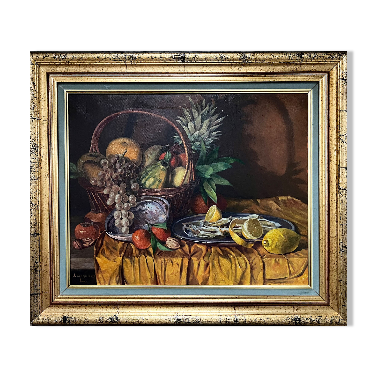 Still life with land and sea fruits.  HST