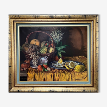 Still life with land and sea fruits.  HST