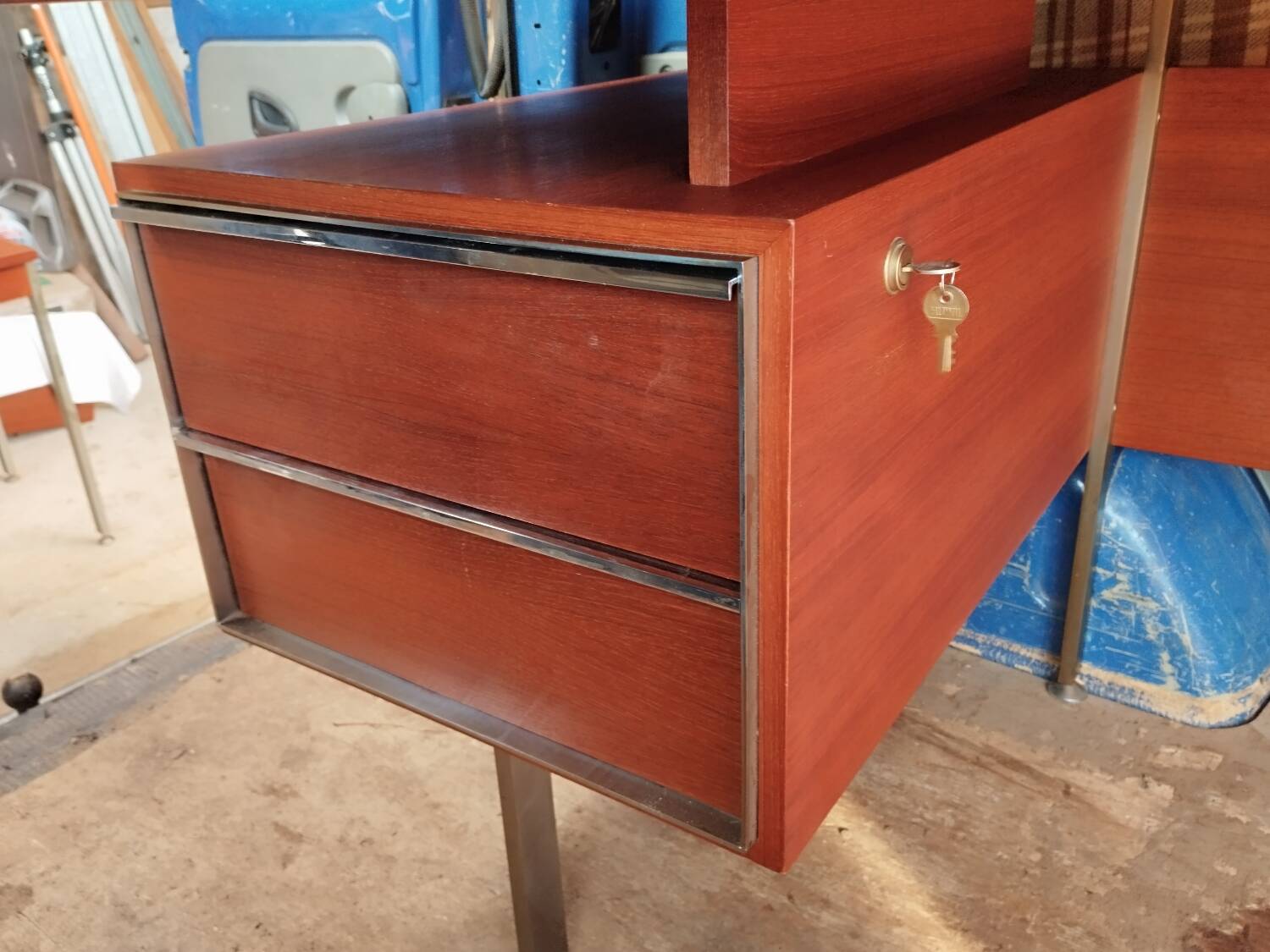 Vintage teak desk by Alain Richard
