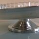 Servant of table on foot shower in silver metal art deco style