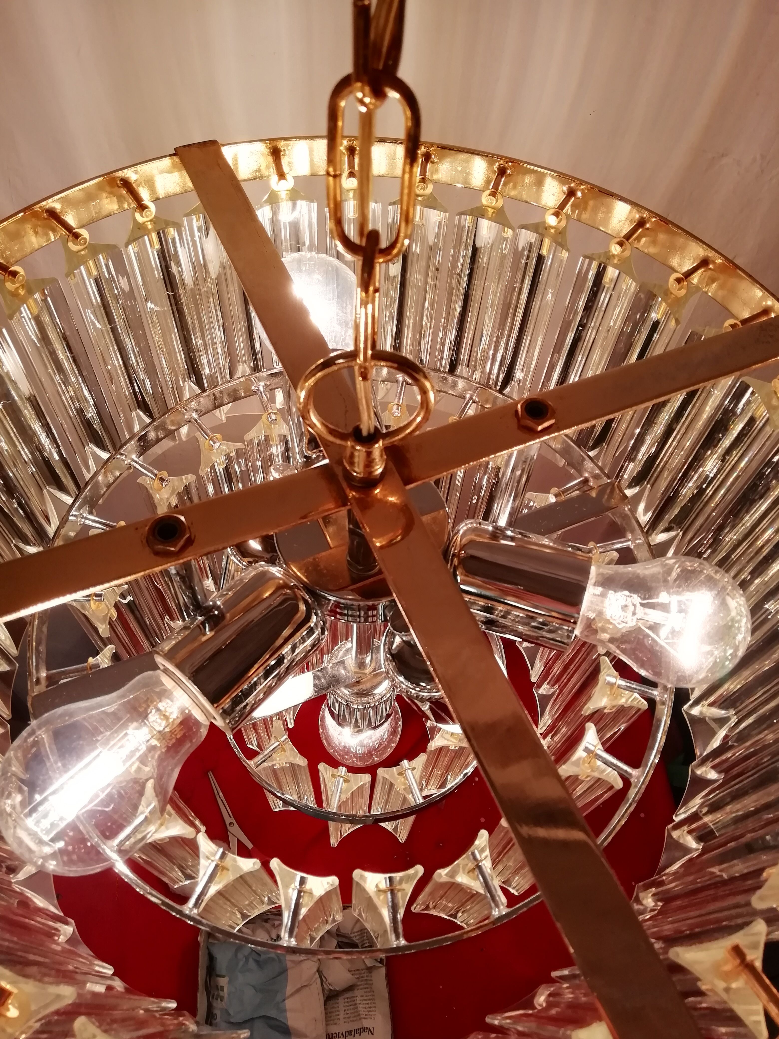 Paolo Venini Murano glass ceiling lamp