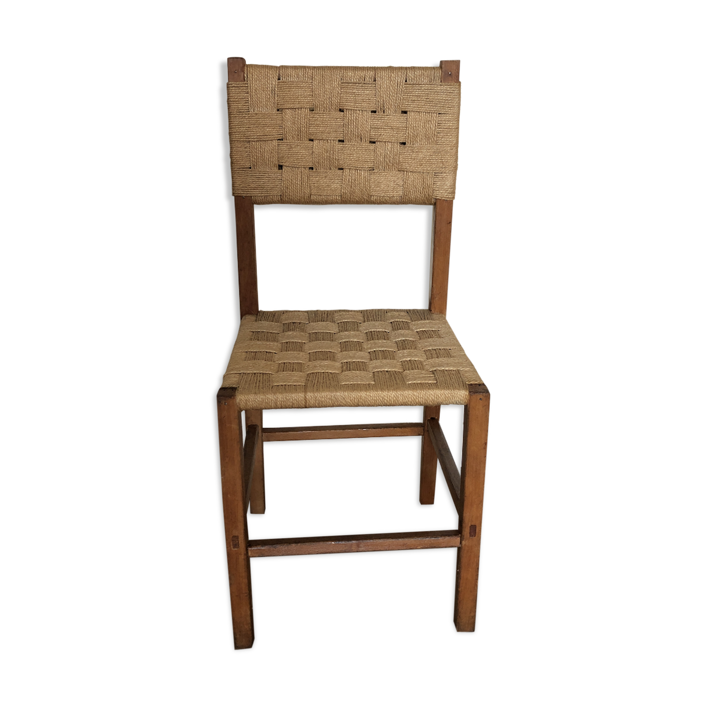 Chair made of wood and rope