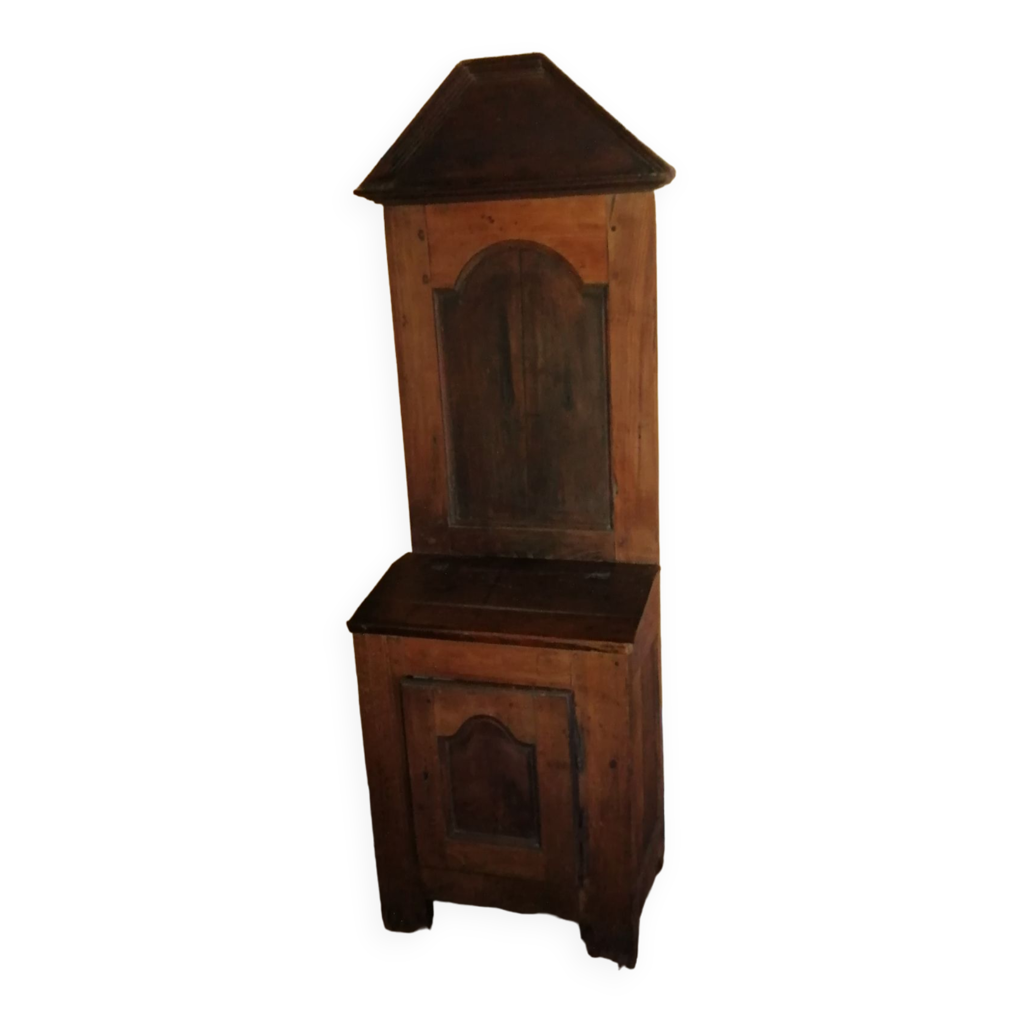 French Oratory prayer storage cabinet in walnut