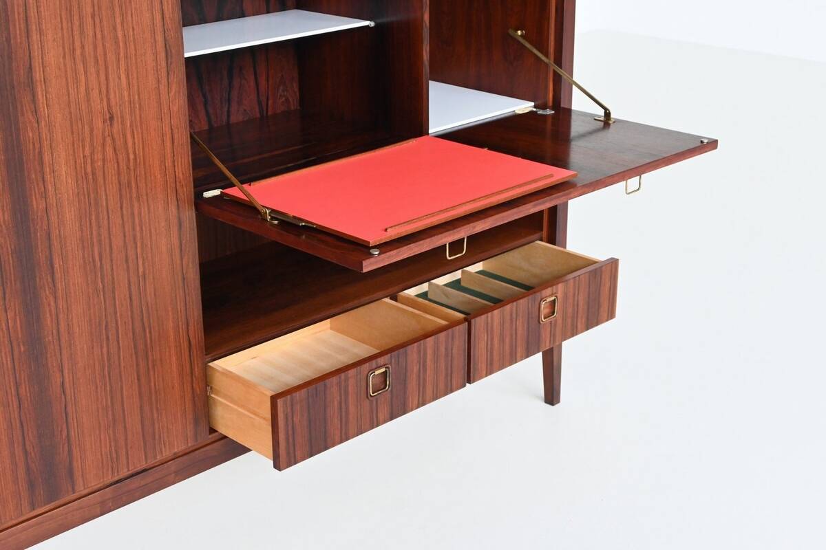 Topform highboard rosewood and brass Netherlands 1960