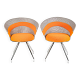 Paire de fauteuils pivotant vintage