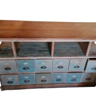 Ancien Meuble d'atelier, ilot central