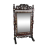 Former psyche of mirror table barber style extreme orient blackened wood and mother-of-pearl