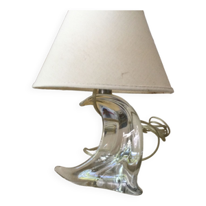 Lampe en crystal signée